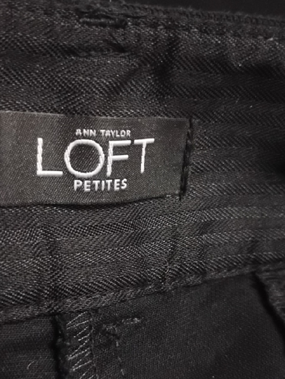 Ann Taylor Loft Womens 10 Petite Black Marisa Straight Pants - Picture 5 of 7